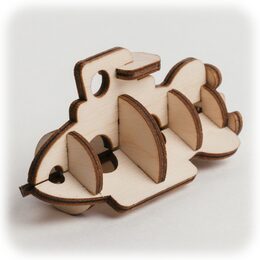 CuteWood Dřevěné 3D puzzle Ponorka