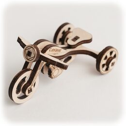 CuteWood Dřevěné 3D puzzle Motocykl