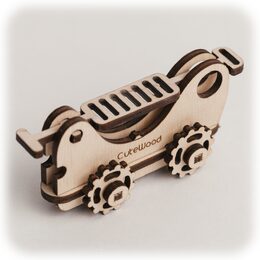 CuteWood Dřevěné 3D puzzle Hasičský vůz