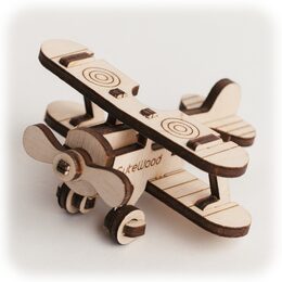 CuteWood Dřevěné 3D puzzle Letadlo
