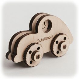 CuteWood Dřevěné 3D puzzle Auto