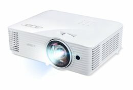 Projektor Acer S1286H, ShortThrow, XGA (1024x768), 3500 ANSI, 20 000:1, VGA, HDMI, repro 1x16W, 3.1Kg, LumiSense, ColorBoost 3D, ColorSafe II, životnost lampy 5000h