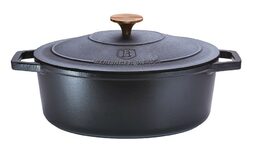 BERLINGERHAUS Pekáč s poklicí litinový 32 x 23 cm Black Rose Collection BH-6518