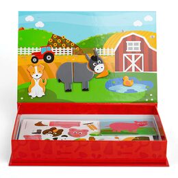 Bigjigs Toys Magnetické oblékací puzzle Farma