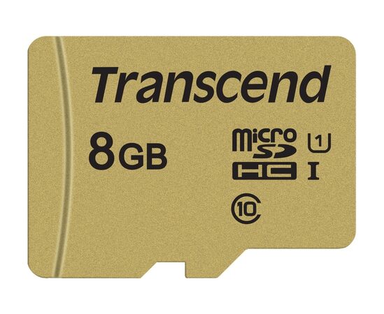 Transcend 8GB microSDHC 500S UHS-I U1 (Class 10) MLC paměťová karta (s adaptérem