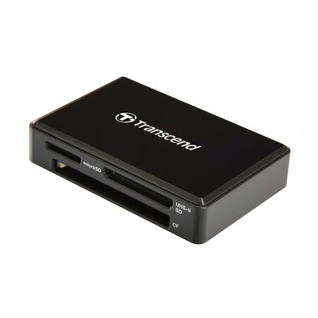 Transcend USB 3.0 čtečka paměťových karet, černá - SDHC/SDXC (UHS-I/II), microSD