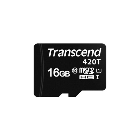 Transcend 16GB microSDHC420T UHS-I U1 (Class 10) 3K P/E paměťová karta, 95MB/s R