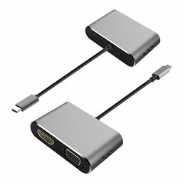 PLATINET adaptér USB-C na HDMI 4K 30Hz VGA PORT