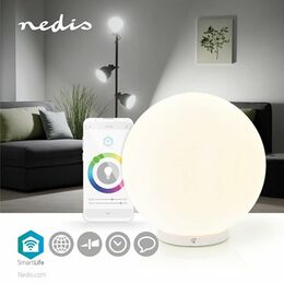 Nedis WIFILM10CWT - Chytré světlo Wi-Fi | Kulaté | Průměr: 200 mm | 360 lm | RGB