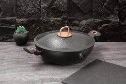 BERLINGERHAUS Pánev WOK s poklicí 30 cm Black Rose Collection BH-7112