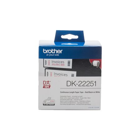 Brother - DK-22251 (papírová role 62mm x 15,24m) - dvoubarevný tisk při použití