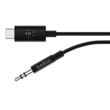 Belkin USB-C na 3,5mm jack kabel audio, černý, 0,9m