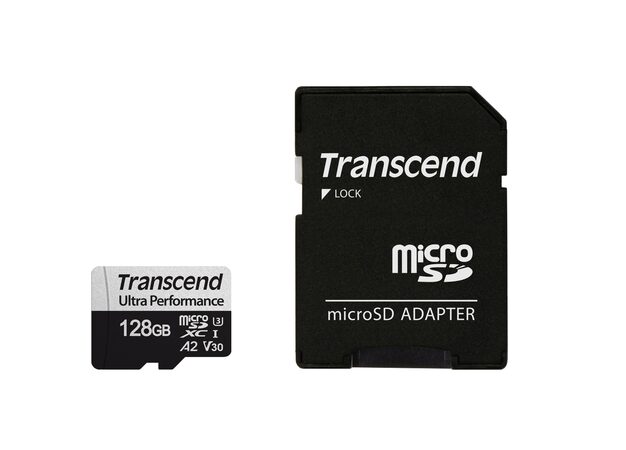 Transcend 128GB microSDXC 340S UHS-I U3 V30 A2 3D TLC (Class 10) paměťová karta