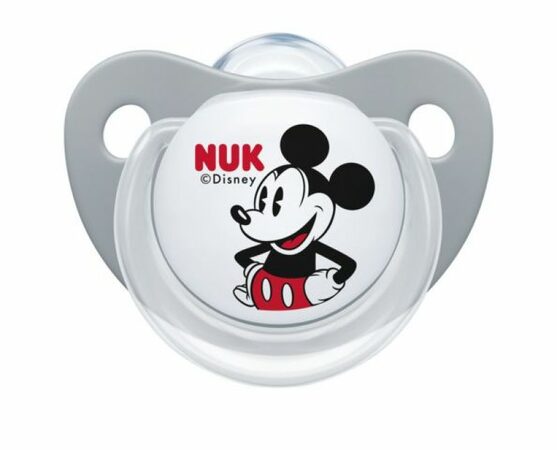 NUK Dudlík silikonový Mickey V2 (6-18m) šedá