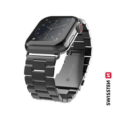 BAND APP.W.KOVOVÝ 38-40 mm BK SWISSTEN