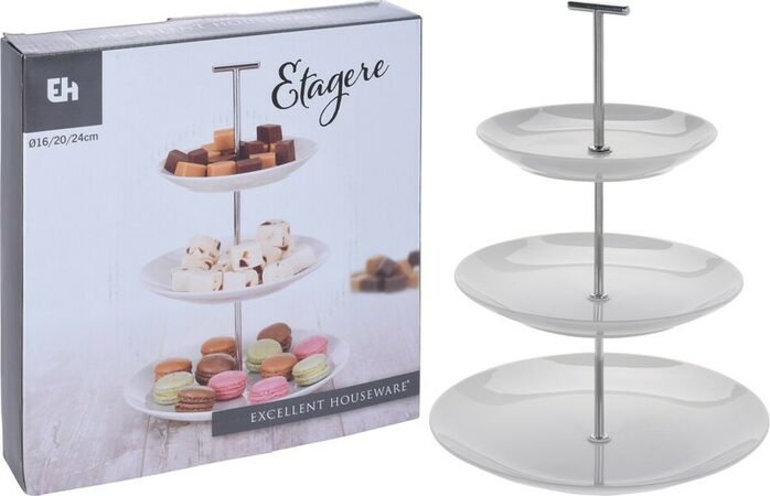 EXCELLENT Etažér třípatrový porcelánový KO-628900230