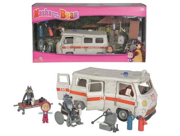 Hračka Simba Máša a medvěd - Ambulance hrací set