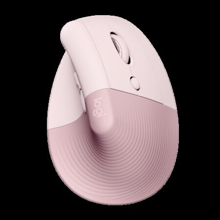Logitech Lift Vertical Ergonomic Mouse - růžová, 400-4000dpi, 6 tlačítek, blueto