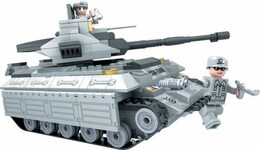 Stavebnice Dromader Vojáci Tank 22601 299ks v krabici 35x25,5x5,5cm