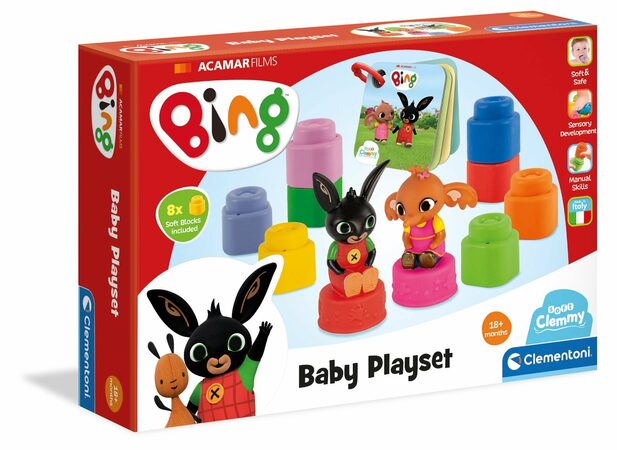 Kostky Clementoni Clemmy baby - BING - s knížkou