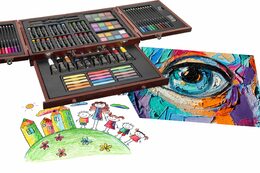 Sada na malování - Art box kreativní sada 103ks v dřevěném kufříku v krabici