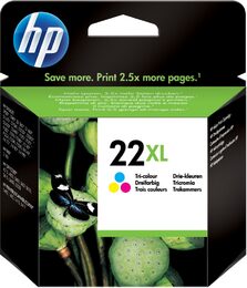 Inkoustová náplň HP 22XL, 415 stran, CMY originální