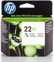 Inkoustová náplň HP 22XL, 415 stran, CMY originální