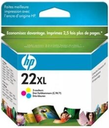 Inkoustová náplň HP 22XL, 415 stran, CMY originální
