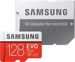 Paměťová karta Samsung Micro SDXC EVO+ 128GB UHS-I U3 (100R/90W) + adapter