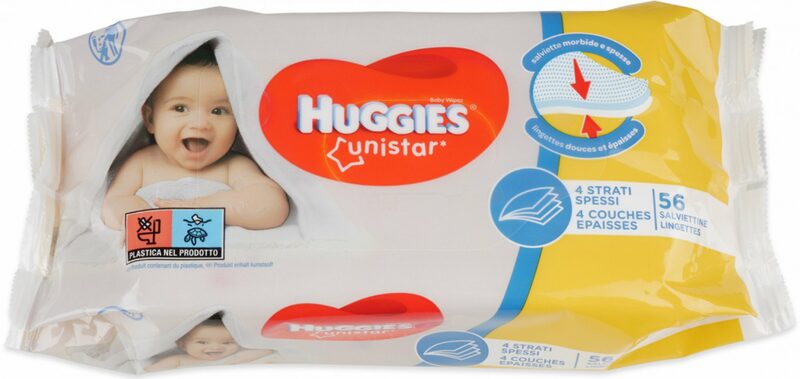 Huggies Unistar vlhčené ubrousky 56 ks