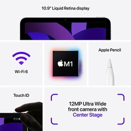Tablet Apple iPad Air 10.9" Wi-Fi 64GB Starlight (2022)
