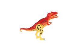 Auto RC s vlekem s dinosaurem plast 28cm na baterie 27mHz se světlem, zvukem v krabici 35x14x11cm