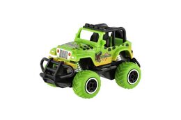 Auto RC s vlekem s dinosaurem plast 28cm na baterie 27mHz se světlem, zvukem v krabici 35x14x11cm