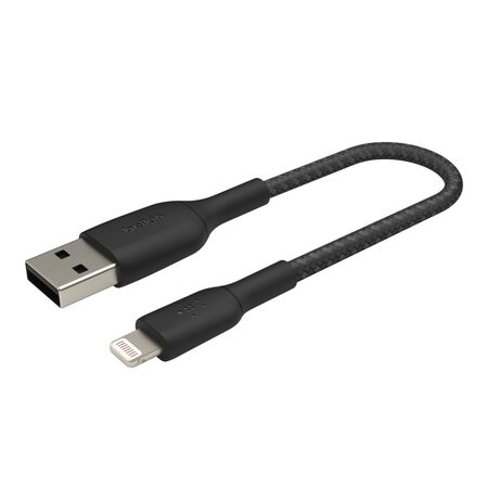 Belkin Lightning kabel, 15cm, černý - odolný