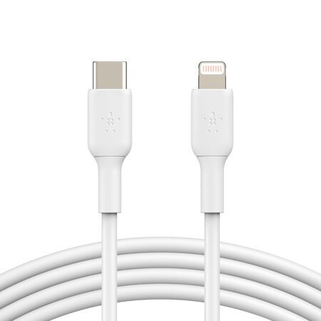 Belkin USB-C kabel s lightning konektorem, 1m, bílý