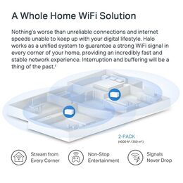 WiFi router TP-Link Mercusys Halo H70X(2-pack) WiFi 6, 3x GLAN, 2,4/ 5GHz AX1800