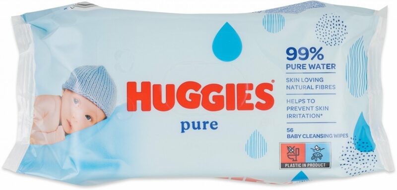 Huggies Pure vlhčené ubrousky 56 ks