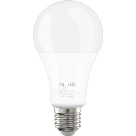 RLL 410 A65 E27 bulb 15W CW       RETLUX