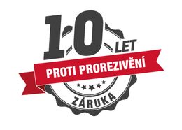 10 let záruka na prorezavění!