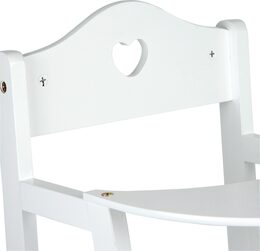 Small Foot Dřevěná židlička pro panenky bílá, výška 53 cm