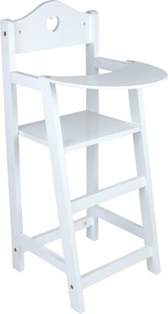 Small Foot Dřevěná židlička pro panenky bílá, výška 53 cm