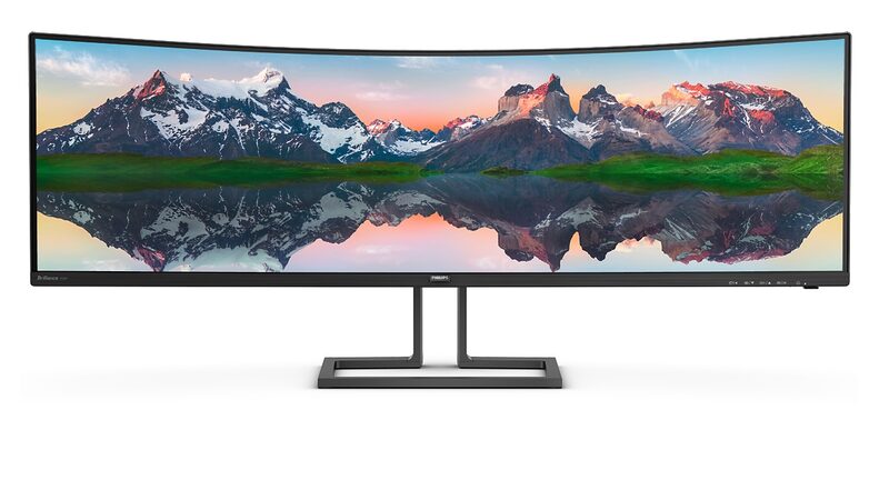 Philips LCD 498P9Z 49" zakřivený VA LED 4K/32:9/5120x1440@75Hz/4ms/550cd/80M:1/3