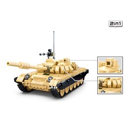 Sluban Model Bricks M38-B1011 Bitevní tank T-72B3 2v1