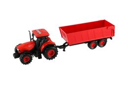 Traktor Zetor s valníkem plast 36cm na setrvačník na bat. se světlem se zvukem v krabici 39x13x13cm