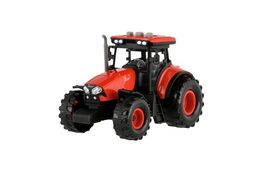Traktor Zetor s valníkem plast 36cm na setrvačník na bat. se světlem se zvukem v krabici 39x13x13cm