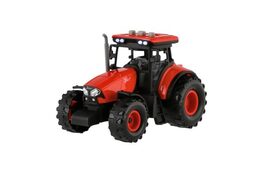 Traktor Zetor s vlekem plast 36cm na setrvačník na bat. se světlem se zvukem v krabici 39x13x13cm