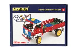 Stavebnice MERKUR 4 40 modelů 602ks 2 vrstvy v krabici 36x26,5x5,5cm