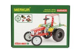 Stavebnice MERKUR Farmer Set 20 modelů 341ks v krabici 36x27x5,5cm