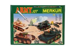 Stavebnice MERKUR Army Set 657ks 2 vrstvy v krabici 36x27x5,5cm