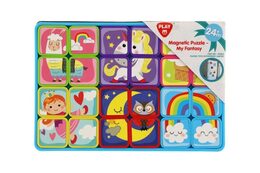 Puzzle magnetické deskové fantazie plast ve fólii 30x20x1cm 12ks v boxu 24m+